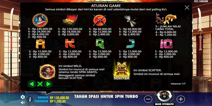 Simbol-dan-Nilai-Pembayaran-Slot-Samurai-Code